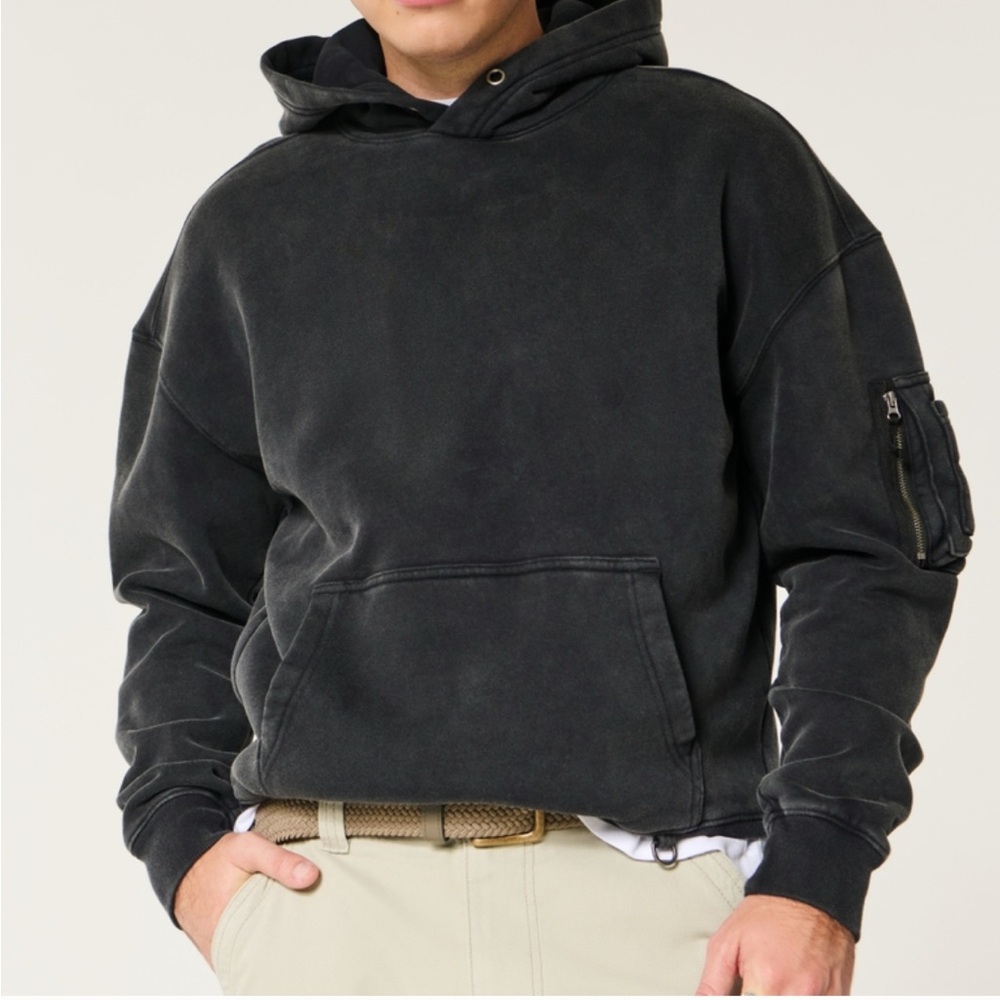 Men's Black Hoodie hollister